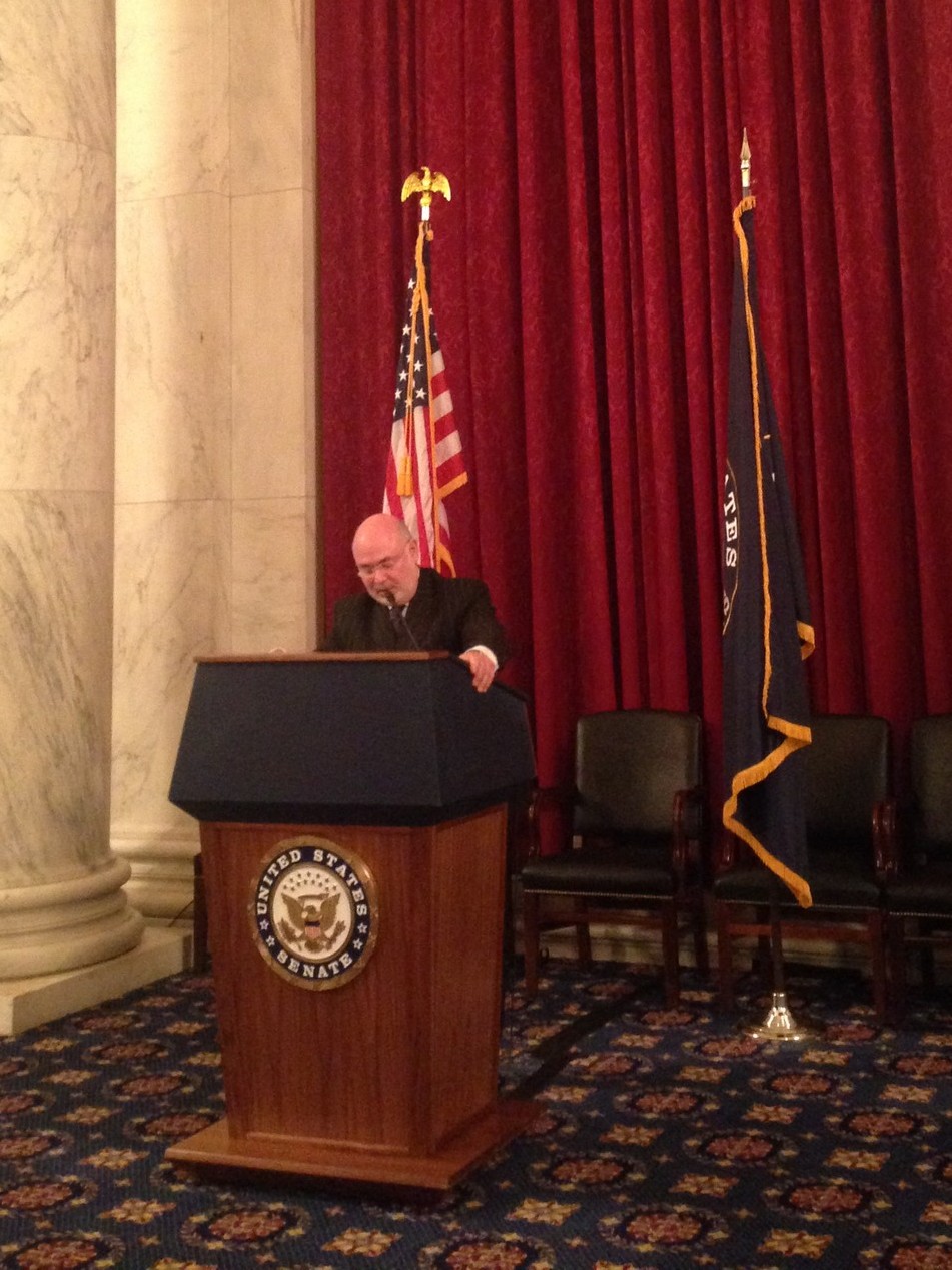 US Senator Ed Markey, PNND Co-President, at the reception at the Kenedy Causus Room, Feb 27, 2014